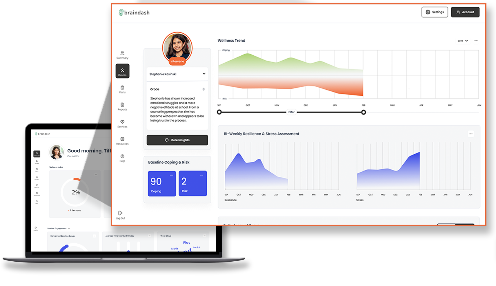 BrainDash Counselor Dashboard