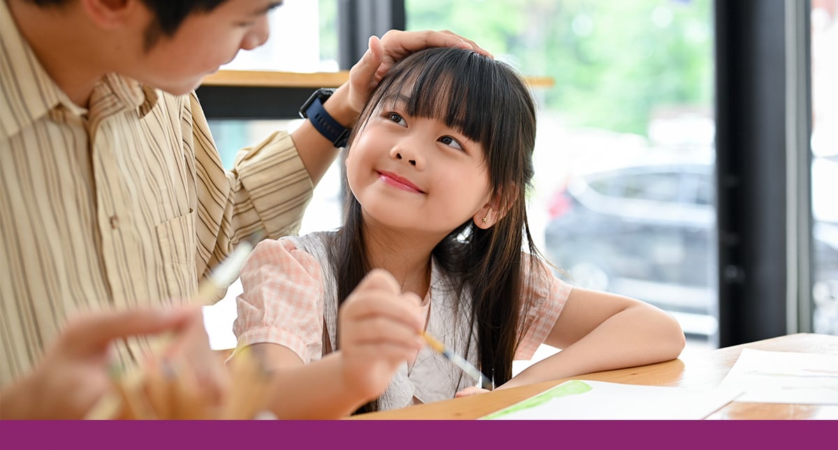 A confident student get parental praise